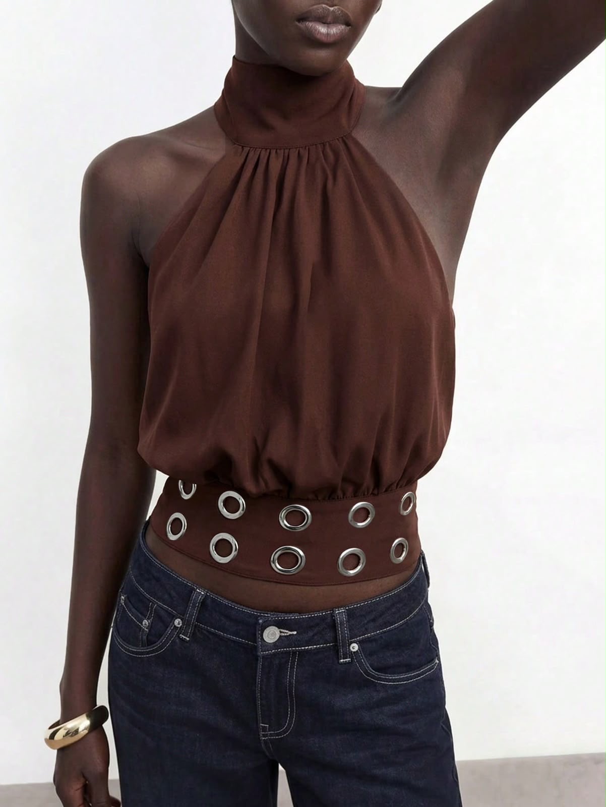 Top cuello alto